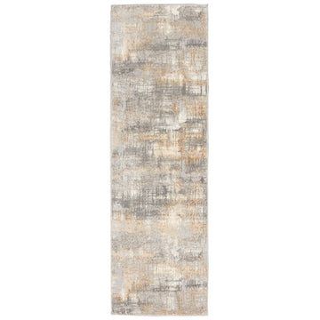 CK Rush CK951 Modern Crosshatched Linear Abstract Distressed Hi-Low Textured Low-Profile Short-Pile Grey/Beige/Charcoal/Taupe Runner-Calvin Klein-Rug Love - The Most Loved Rug Store